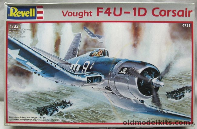 Revell 1/32 F4U-1D Corsair - USN VF-17 Lt. Merl Davenport Ondonga Dec 1943 / FAA Corsair IV 1836 Sq Air Group Leader 14th Carrier Air Group HMS Colossus - (F4U1D), 4781 plastic model kit